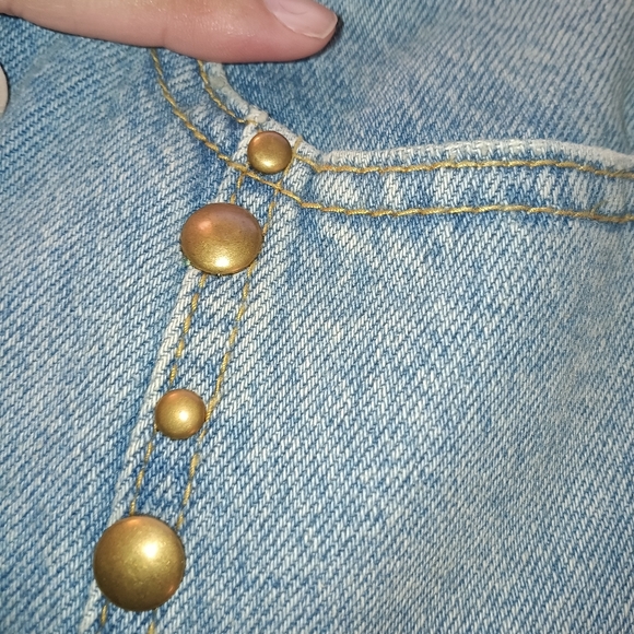 NWT Forever 21 90s Fit Jeans Studded High Rise Jeans Size 27 - Picture 4 of 4